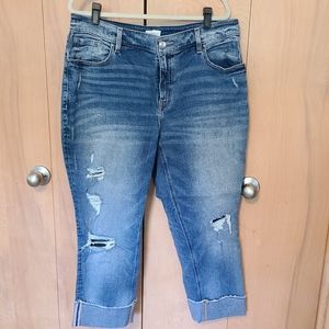 Lane Bryant High Rise Straight cropped jeans